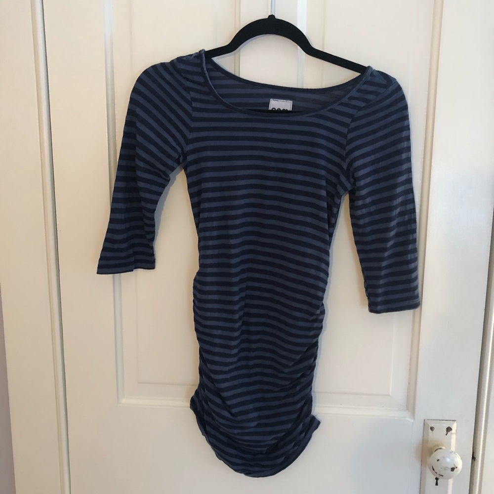 Nom Maternity ruched Striped Top